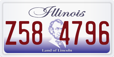 IL license plate Z584796