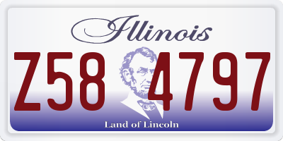 IL license plate Z584797