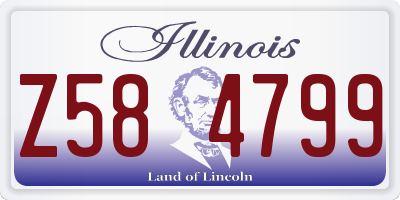 IL license plate Z584799