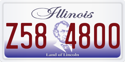 IL license plate Z584800