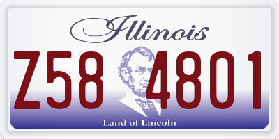 IL license plate Z584801
