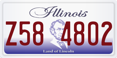 IL license plate Z584802