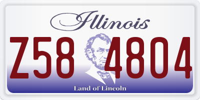 IL license plate Z584804