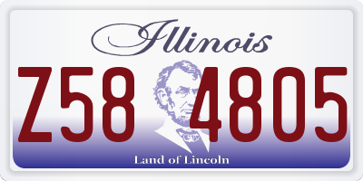 IL license plate Z584805