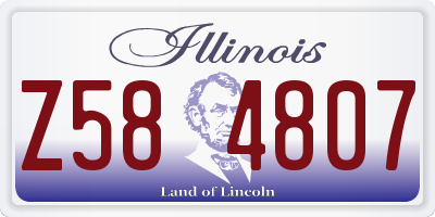 IL license plate Z584807