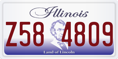 IL license plate Z584809