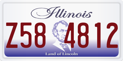 IL license plate Z584812