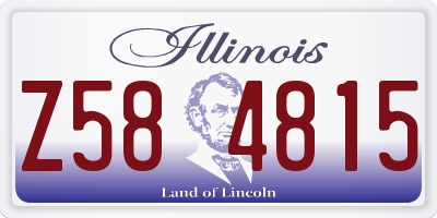 IL license plate Z584815