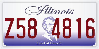 IL license plate Z584816