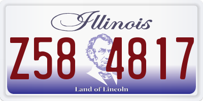 IL license plate Z584817