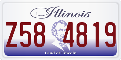 IL license plate Z584819