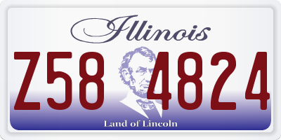 IL license plate Z584824