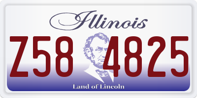 IL license plate Z584825