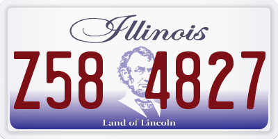 IL license plate Z584827