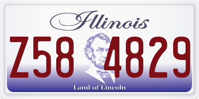IL license plate Z584829