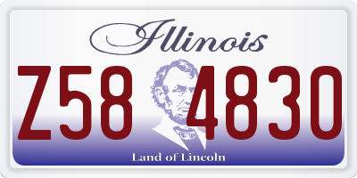 IL license plate Z584830
