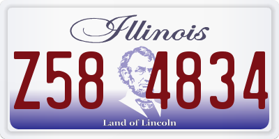 IL license plate Z584834