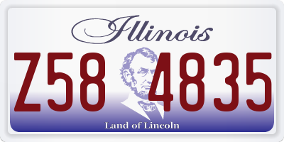 IL license plate Z584835