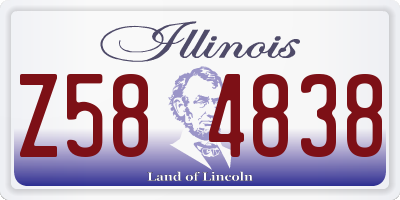 IL license plate Z584838