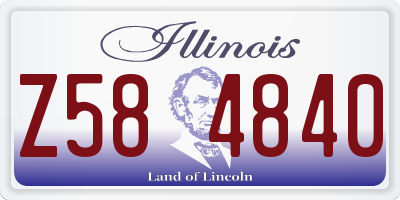 IL license plate Z584840