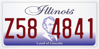 IL license plate Z584841