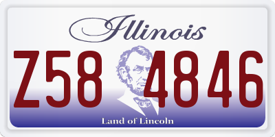 IL license plate Z584846