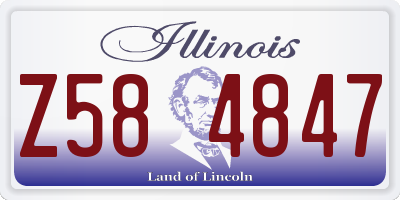IL license plate Z584847
