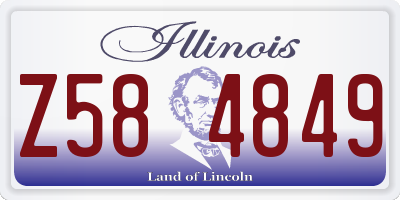 IL license plate Z584849
