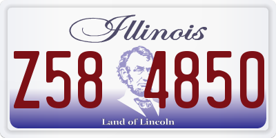 IL license plate Z584850