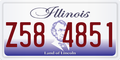 IL license plate Z584851