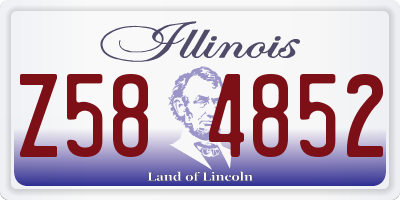 IL license plate Z584852