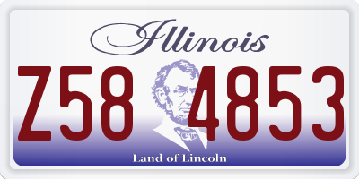 IL license plate Z584853