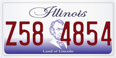 IL license plate Z584854