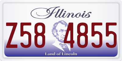 IL license plate Z584855