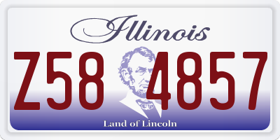 IL license plate Z584857