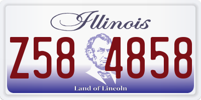 IL license plate Z584858