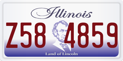 IL license plate Z584859