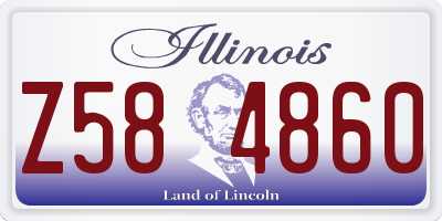 IL license plate Z584860