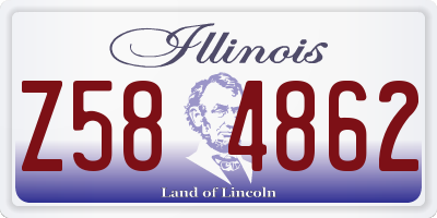 IL license plate Z584862