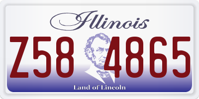 IL license plate Z584865