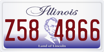 IL license plate Z584866