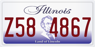 IL license plate Z584867
