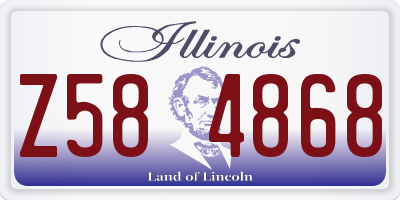 IL license plate Z584868