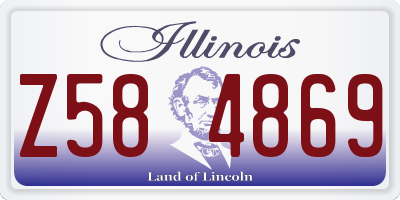 IL license plate Z584869