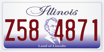 IL license plate Z584871