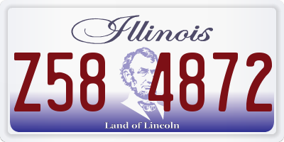 IL license plate Z584872