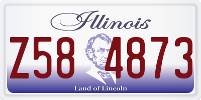 IL license plate Z584873