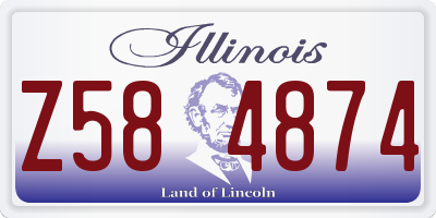 IL license plate Z584874