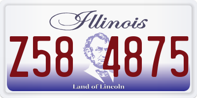 IL license plate Z584875