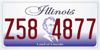 IL license plate Z584877